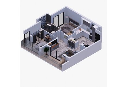 Квартира 3-комнатная 2+1 у моря в Искеле (Лонг Бич Искеле) площадь 88м² 12 этаж