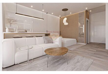 Квартира 1-комнатная студия 1+0 в центре Кирении площадь 38м²