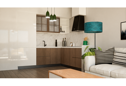 Apartment 2-room 1+1 by the sea in Esentepe Cyprus area 37m² 