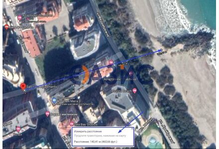 Квартира 1-комнатная в Поморие площадь 55.2м² 4 этаж