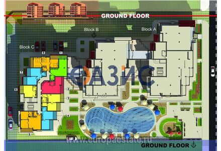 Apartment 3-room 2+1 in Nesebar (Sunny Beach) Bulgaria area 98.8m² 3 floor