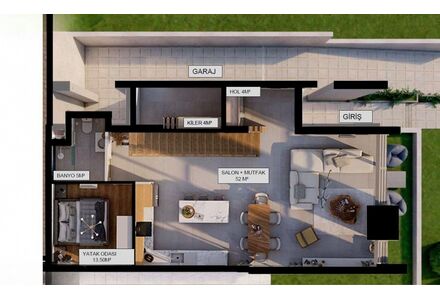 Вилла в горах в центре Кирении площадь 132м² 2-этажный