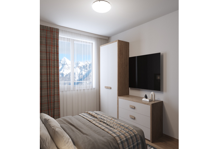 Квартира 1-комнатная студия 1+0 в горах в Банско площадь 33.68м²