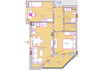 Apartment 3-room 2+1 by the sea in Burgas Bulgaria area 79m² 4 floor