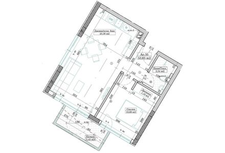 Квартира 2-комнатная 1+1 у моря в Варне площадь 58.58м² 4 этаж