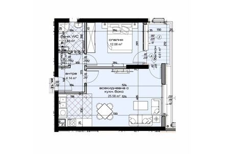 Apartment 2-room 1+1 in Varna Bulgaria area 72.18m² 3 floor