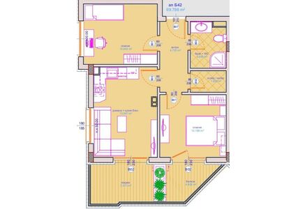 Apartment 3-room 2+1 by the sea in Burgas (Sarafovo) Bulgaria area 78.15m² 4 floor