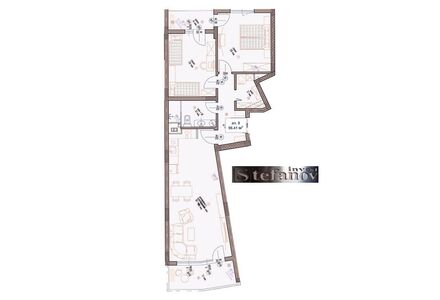 Квартира 3-комнатная 2+1 у моря в Разлоге (Баня) площадь 111м² 5 этаж