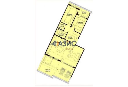 Apartment 3-room 2+1 in Nesebar Bulgaria area 145m² 6 floor