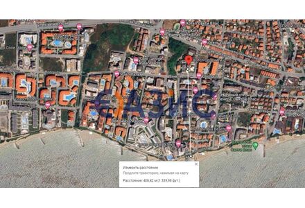 Квартира 2-комнатная 1+1 в Несебре (Святой Влас) площадь 57м²