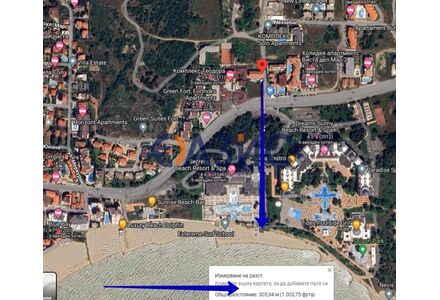 Квартира 1-комнатная в Несебре (Святой Влас) площадь 43.8м²