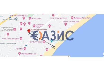 Apartment 2-room 1+1 in Nesebar (Sunny Beach) Bulgaria area 82m² 6 floor