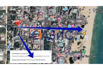 Apartment 3-room 2+1 in Nesebar (Sunny Beach) Bulgaria area 71.3m² 4 floor