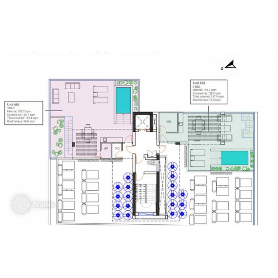 Квартира 3-комнатная 2+1 в Ларнаке площадь 110м² 6 этаж, изображение 3