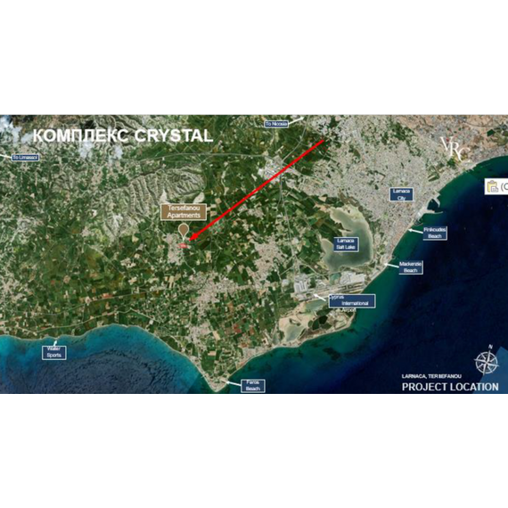 Apartment 2-room 1+1 in Larnaca Cyprus area 68m² , 7 image