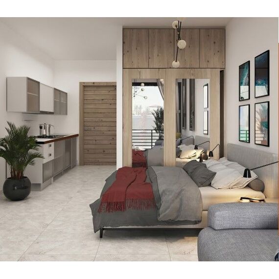 Apartment 1-room 1+0 studio by the sea in Bahcheli Cyprus area 43m² 1 floor