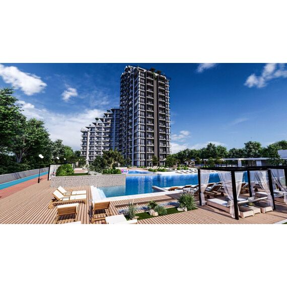Apartment 2-room 1+1 by the sea in Kazivera Cyprus area 70m² 12 floor, 8 image