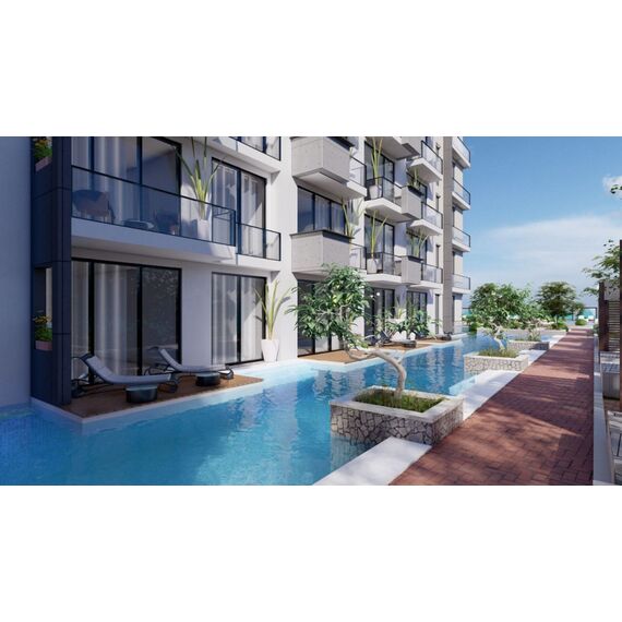 Apartment 2-room 1+1 by the sea in Kazivera Cyprus area 70m² 12 floor, 5 image