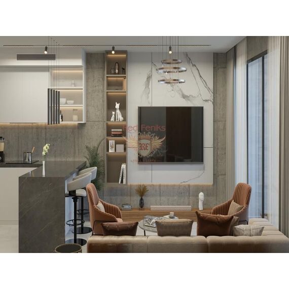 Квартира 2-комнатная 1+1 в центре Кирении площадь 55м², изображение 5