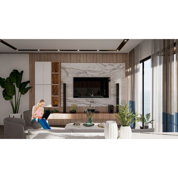 Apartment 3-room 2+1 by the sea in Esentepe Cyprus area 80m² , 6 image