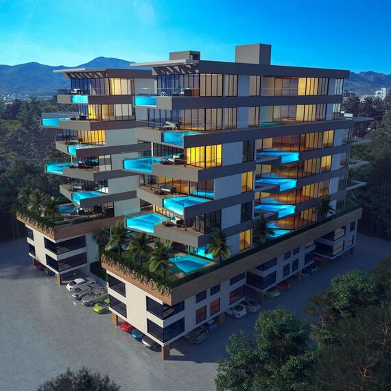 Квартира 3-комнатная 2+1 у моря в центре Кирении площадь 65м², изображение 4