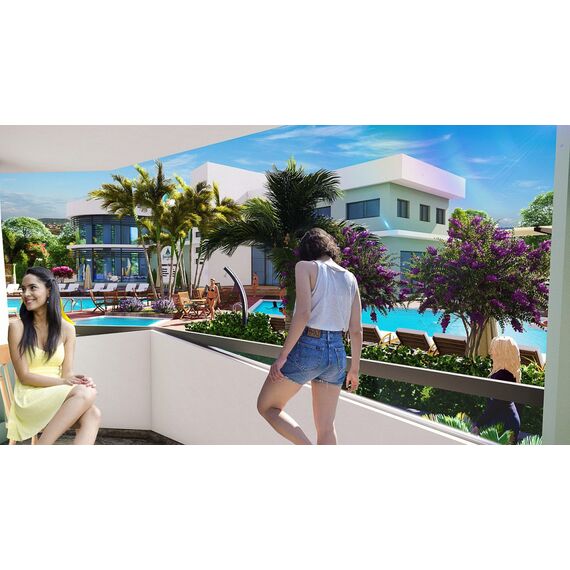 Apartment 2-room 1+1 by the sea in Iskele (Long Beach) Cyprus area 78m² , 5 image