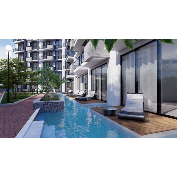 Apartment 2-room 1+1 by the sea in Kazivera (Kazivera) Cyprus area 70m² 
