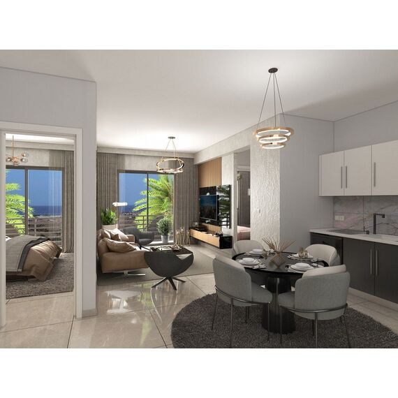Apartment 2-room 1+1 by the sea in Iskele (Bogaz) Cyprus area 51m² 