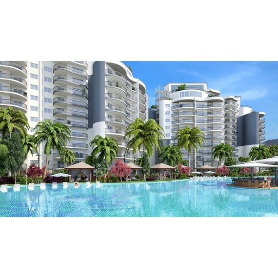 Apartment 2-room 1+1 by the sea in Iskele (Long Beach) Cyprus area 65m² , 4 image