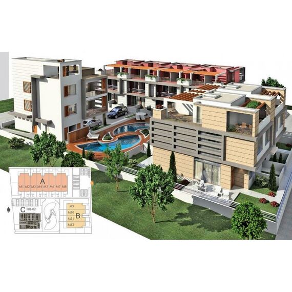 Apartment 1-room 1+1 by the sea in Limassol Cyprus area 109m² , 10 image