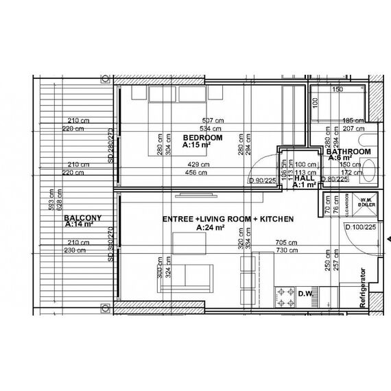 Apartment 2-room 1+1 by the sea in Iskele Cyprus area 63m² 22 floor, 6 image