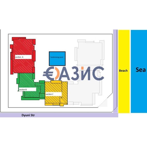 Квартира 3-комнатная 2+1 в Несебре (Равда) площадь 108.2м² 5 этаж, изображение 11