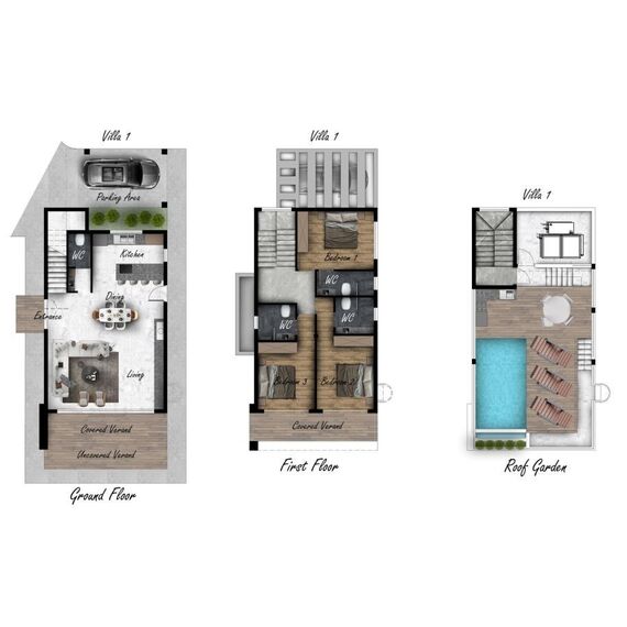 Villa by the sea in Paphos (downtown) (Paphos) Cyprus area 165m² , 4 image