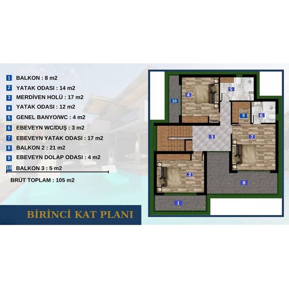 Вилла в Алсанджаке площадь 280м² 2-этажный, изображение 11