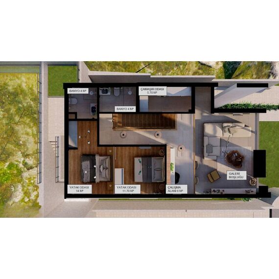 Вилла в горах в центре Кирении площадь 132м² 2-этажный, изображение 16