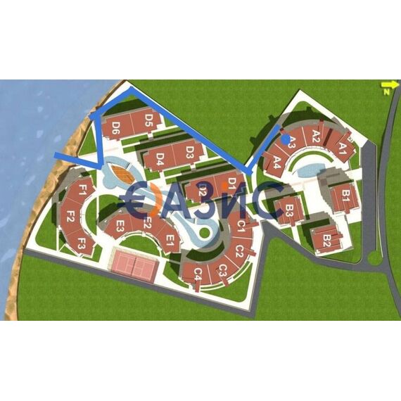 Квартира 2-комнатная 1+1 в Несебре (Елените) площадь 79.9м², изображение 13