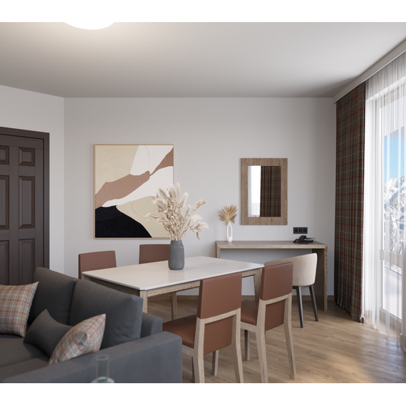 Квартира 1-комнатная студия 1+0 в горах в Банско площадь 33.68м², изображение 7