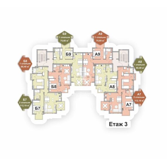 Квартира 2-комнатная 1+1 у моря в Несебре (Равда) площадь 60м² 3 этаж, изображение 3