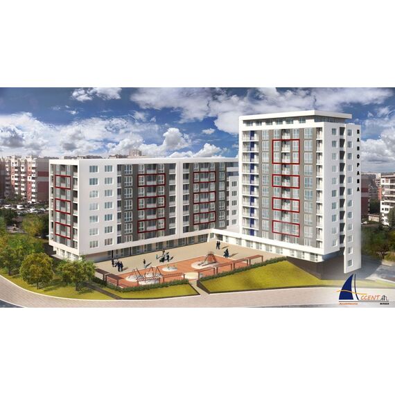 Квартира 2-комнатная 1+1 у моря в Бургасе площадь 56.49м² 7 этаж, изображение 4
