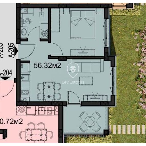 Квартира 2-комнатная 1+1 в Несебре (Солнечный Берег) площадь 56м² 2 этаж, изображение 16