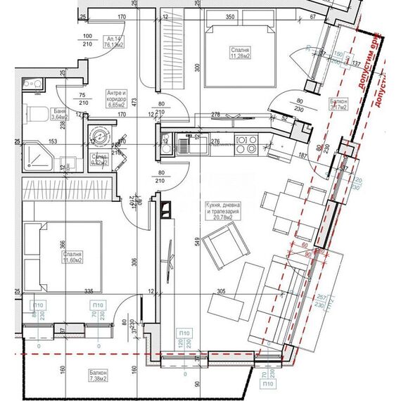 Apartment 3-room 2+1 in Burgas Bulgaria area 89m² 5 floor, 4 image
