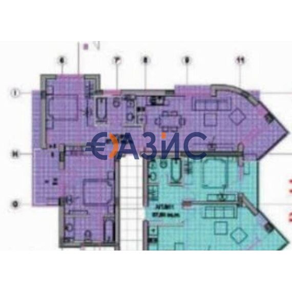 Квартира 3-комнатная 2+1 в Несебре площадь 114.9м² 2 этаж, изображение 9