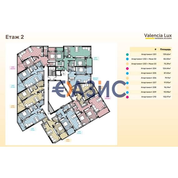 Квартира 2-комнатная 1+1 в Несебре площадь 73.2м² 3 этаж, изображение 6