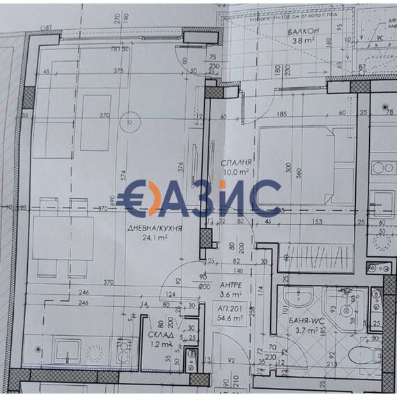 Квартира 2-комнатная 1+1 в Несебре площадь 64.9м² 2 этаж, изображение 11