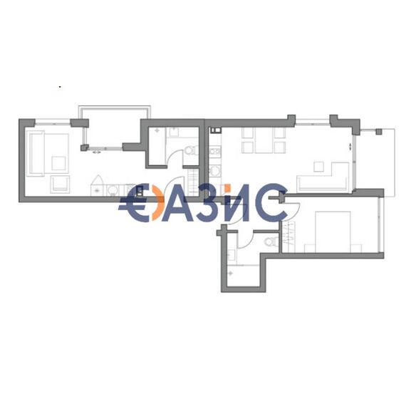 Квартира 3-комнатная 2+1 в Несебре (Обзор) площадь 95.5м² 3 этаж, изображение 15