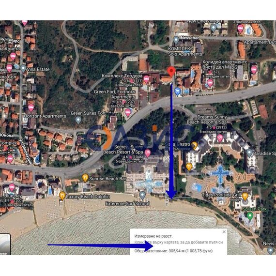 Квартира 1-комнатная в Несебре (Святой Влас) площадь 43.8м², изображение 19