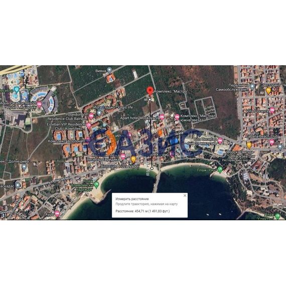 Apartment 2-room 1+1 in Nesebar Bulgaria area 74m² 4 floor