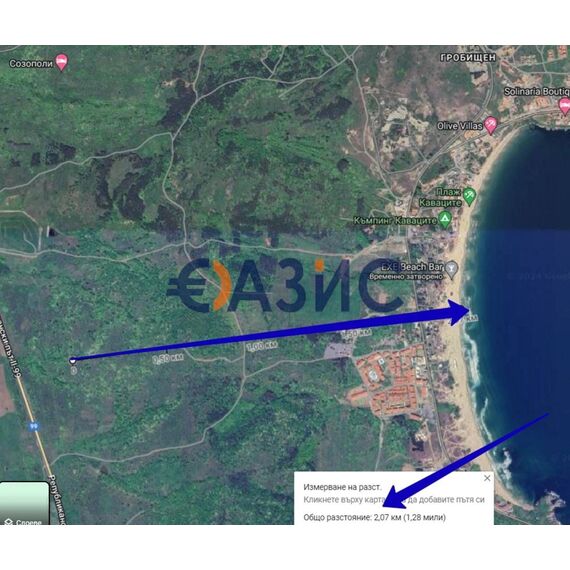 Земля в Созополе участок в деревне 165300м²