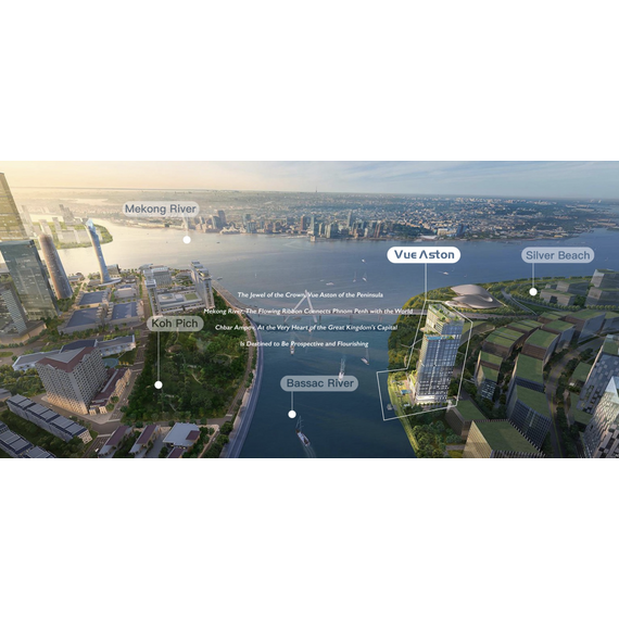 Квартира 2-комнатная 1+1 в Пномпене площадь 74.3м² 20 этаж в ЖК Vue Aston, изображение 14