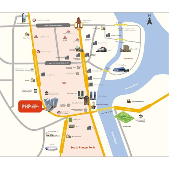 Квартира 1-комнатная студия 1+0 в Пномпене площадь 35.64м², изображение 4